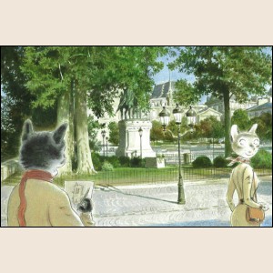 Andrei Arinouchkine - " When you suddenly meet her... From Parisian Cat-artist set"